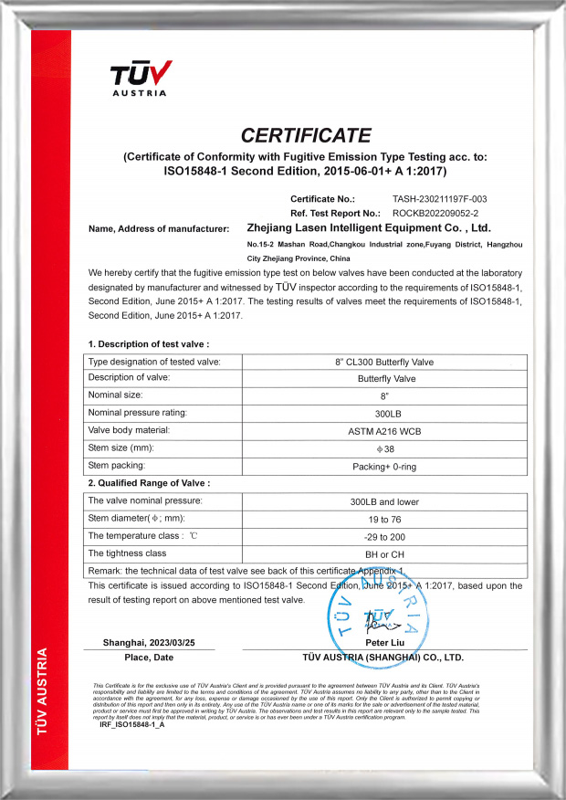 TUV ISO15848 সার্টিফিকেট (8